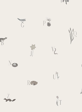Woodland Lesson in French, Wallpapernordic minimalist wallpaper