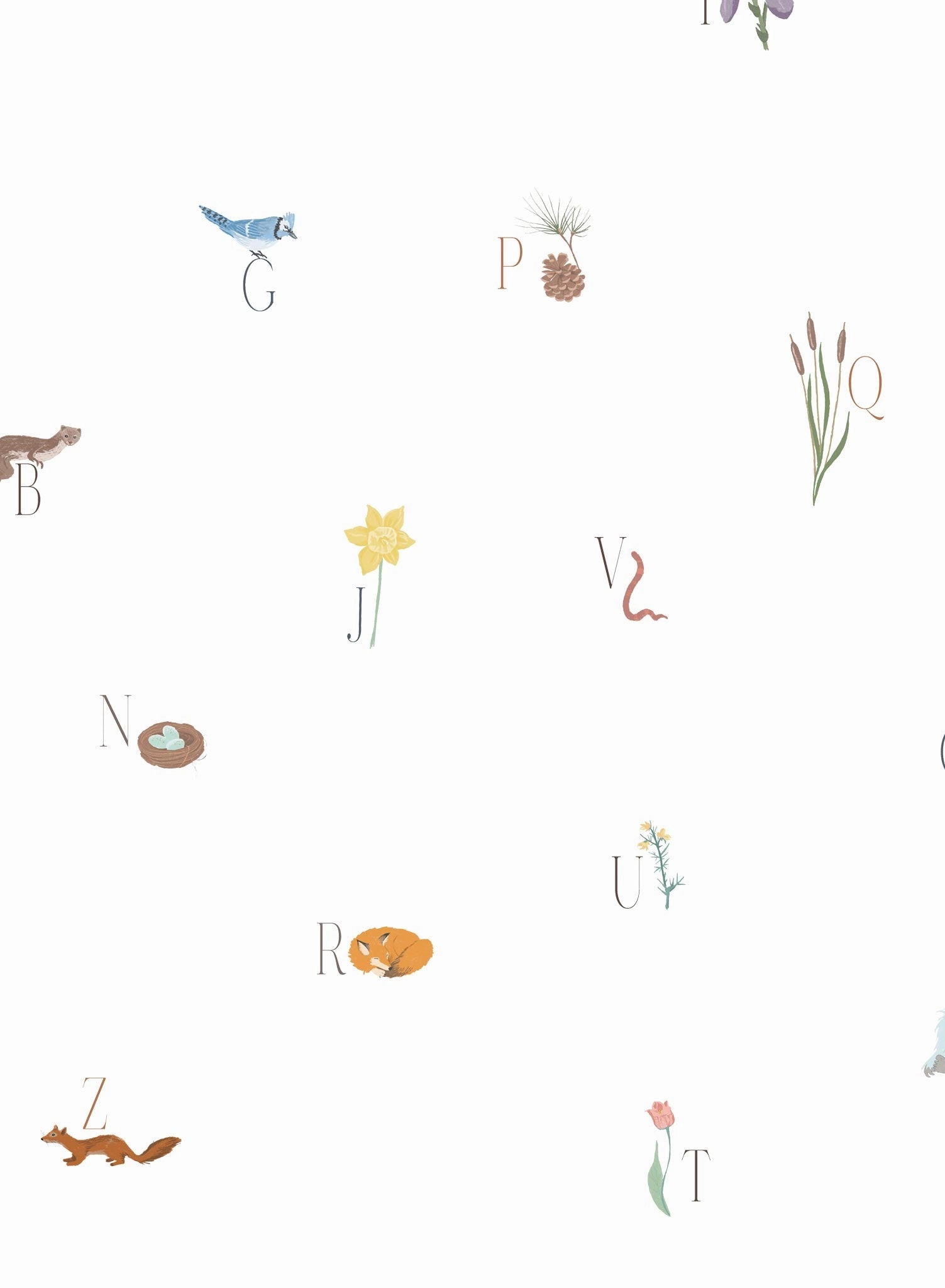 Woodland Lesson in French, Wallpaper