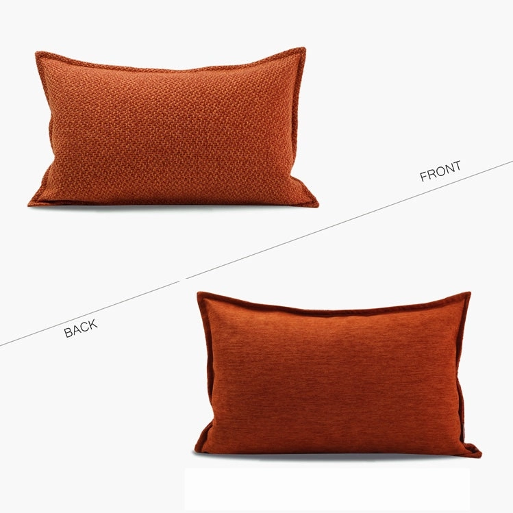 Woven Burnt Orange Throw Cushion