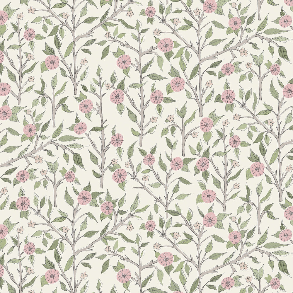 Yamuna Printed Cotton Made to Measure Roman Blinds Blush
