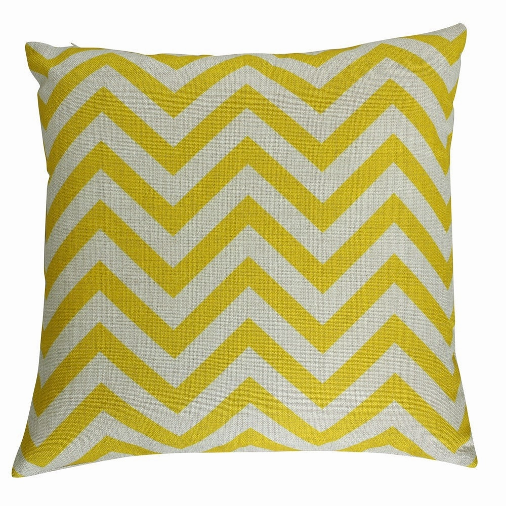 Yellow Chevron Pattern Throw Cushionhome decoration ,modern home decor 