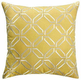 Yellow Embossed Pattern Throw Cushionhome decor ,wall decor 