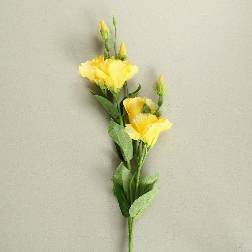 Yellow Lisianthus Silk Flowers - Set of 3 Stemshome decoration ,modern home decor 