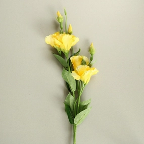 Yellow Lisianthus Silk Flowers - Set of 3 Stemshome decoration ,modern home decor 