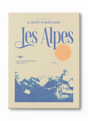 Yesterday in the Alps, Canvasindoor decorative canvas print