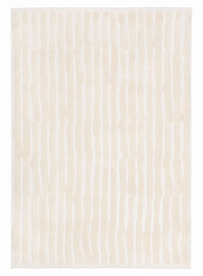 Yoanna Ivory Abstract Striped Rugmodern color block patchwork rug