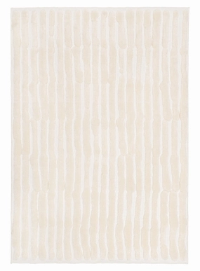 Yoanna Ivory Abstract Striped Rugmodern color block patchwork rug