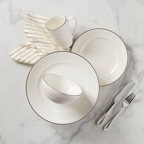 York Avenue 4-Piece Place Settingmodern kitchen decor ,kitchen dinner set ,dinnerware 