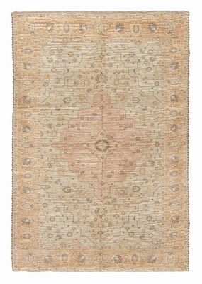 Yulia Orange Peach and Pink Floral Distressed Rug *NO RETURNS UNLESS FAULTYmodern color block patchwork rug