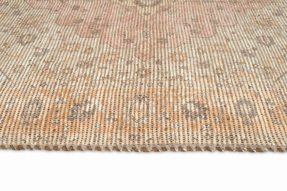 Yulia Orange Peach and Pink Floral Distressed Rug *NO RETURNS UNLESS FAULTY