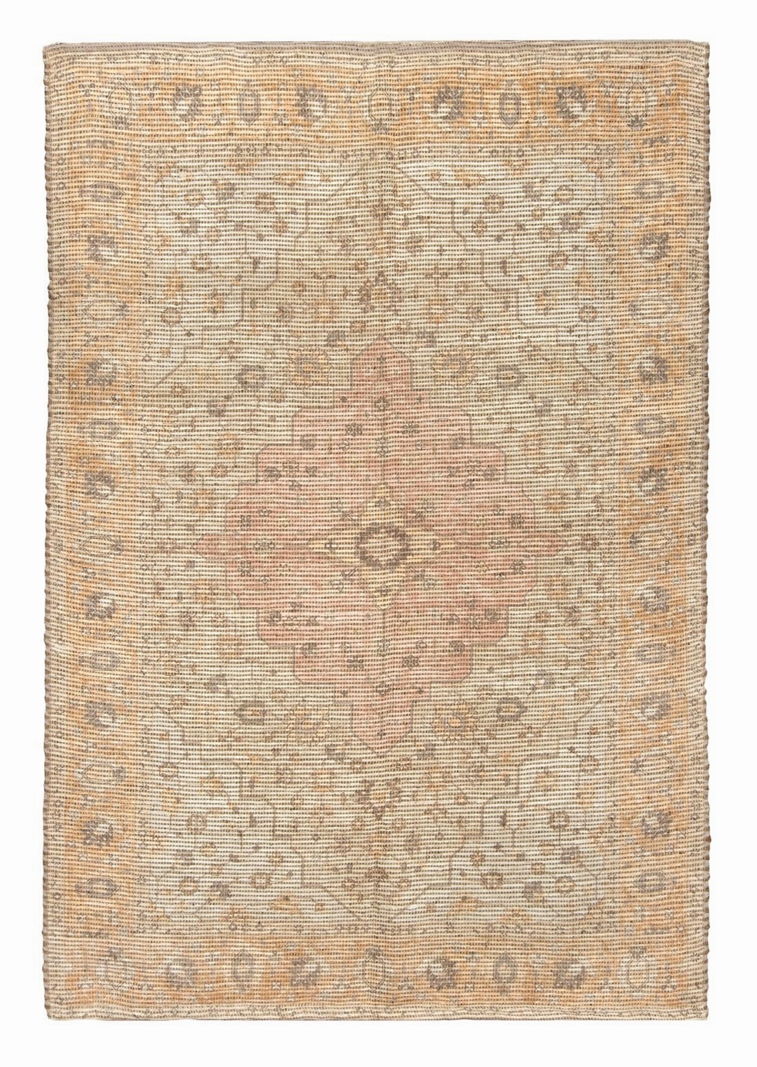 Yulia Orange Peach and Pink Floral Distressed Rug *NO RETURNS UNLESS FAULTYmodern color block patchwork rug