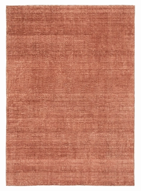Yves Terracotta Sunset Minimal Washable Rugmodern color block patchwork rug