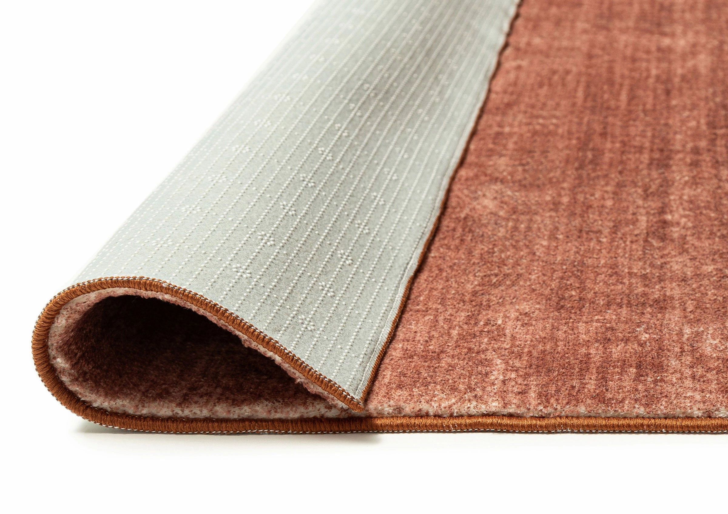 Yves Terracotta Sunset Minimal Washable Rug