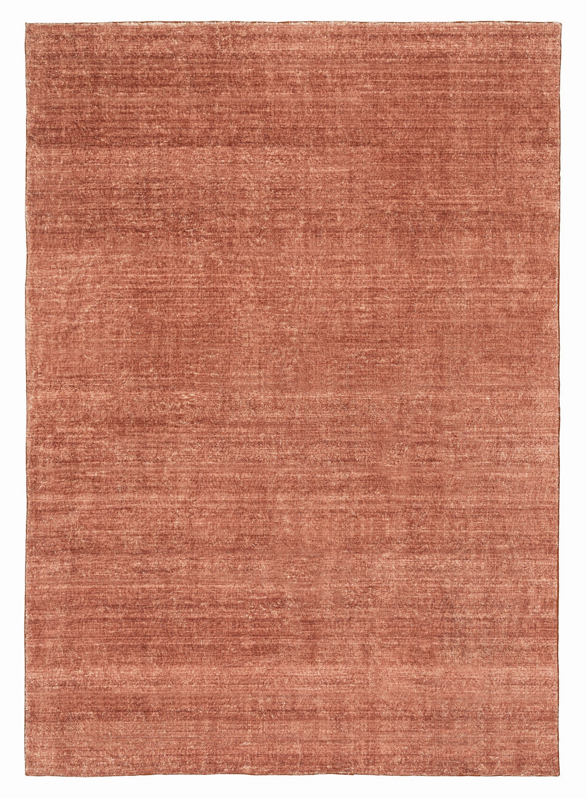 Yves Terracotta Sunset Minimal Washable Rugmodern color block patchwork rug