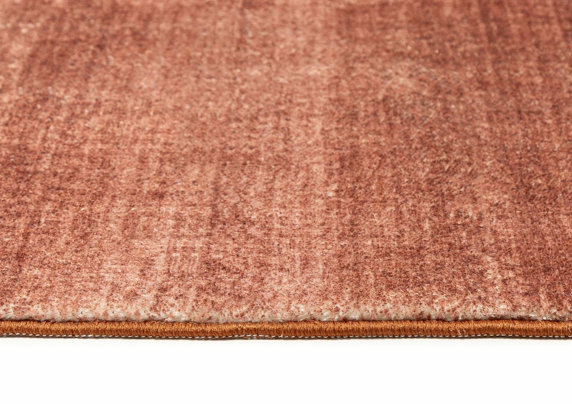 Yves Terracotta Sunset Minimal Washable Rug