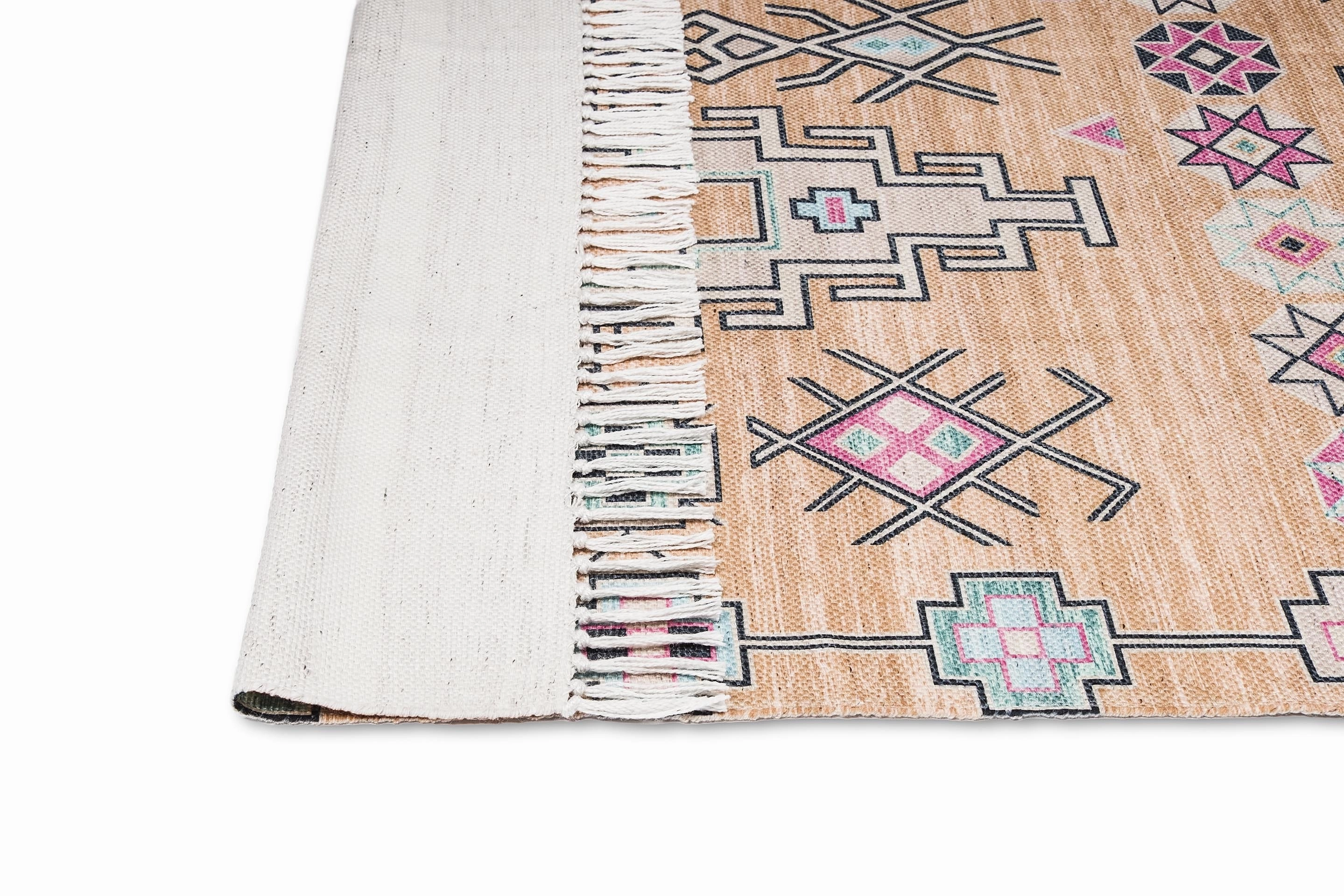 Zelda Cream Multi-Colour Abstract Tribal Indoor Outdoor Rug *NO RETURNS UNLESS FAULTY