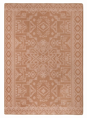 Zell Teracotta Brown Plush Rollie Pollie Playmatmodern color block patchwork rug