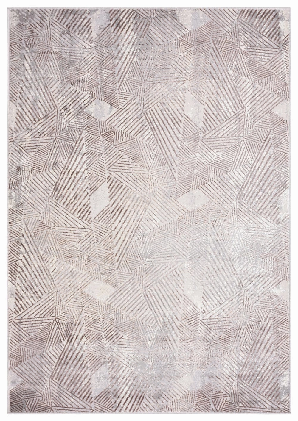 Zenia Brown Grey And Ivory Distressed Tribal Rug *NO RETURNS UNLESS FAULTYmodern color block patchwork rug