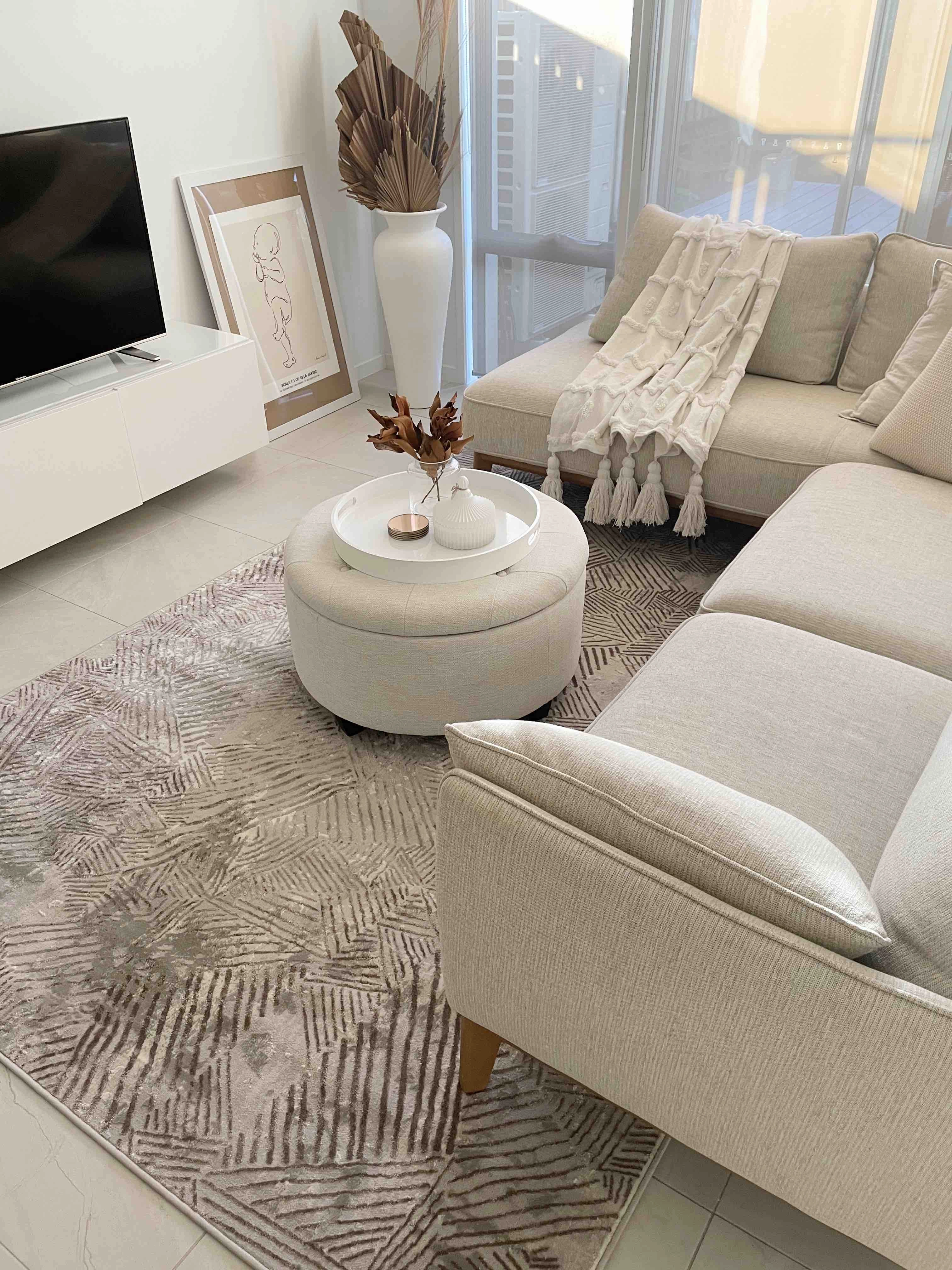 Zenia Brown Grey And Ivory Distressed Tribal Rug *NO RETURNS UNLESS FAULTY