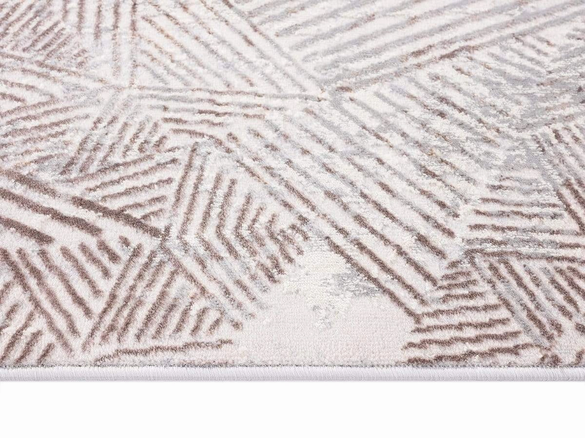 Zenia Brown Grey And Ivory Distressed Tribal Rug *NO RETURNS UNLESS FAULTY