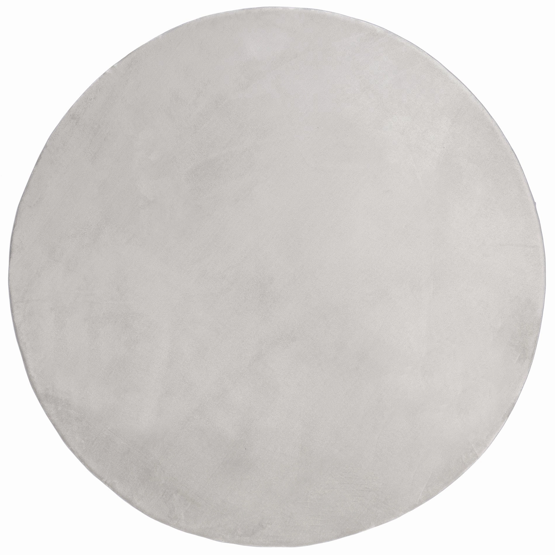 Zia Grey Plush Rollie Pollie Round Playmatmodern color block patchwork rug
