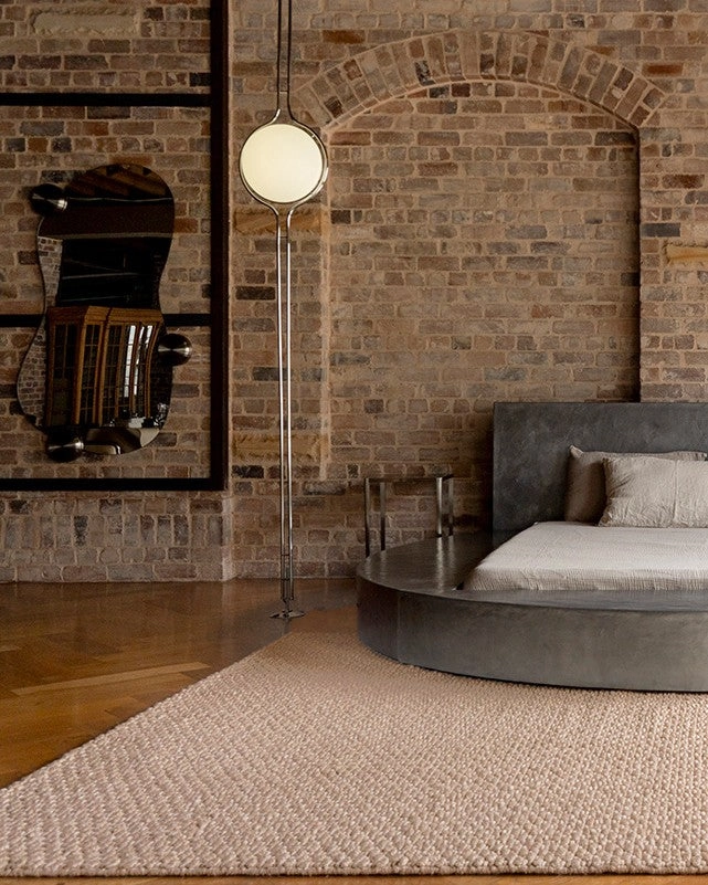 Zilya Beige Chunky Wool Rug