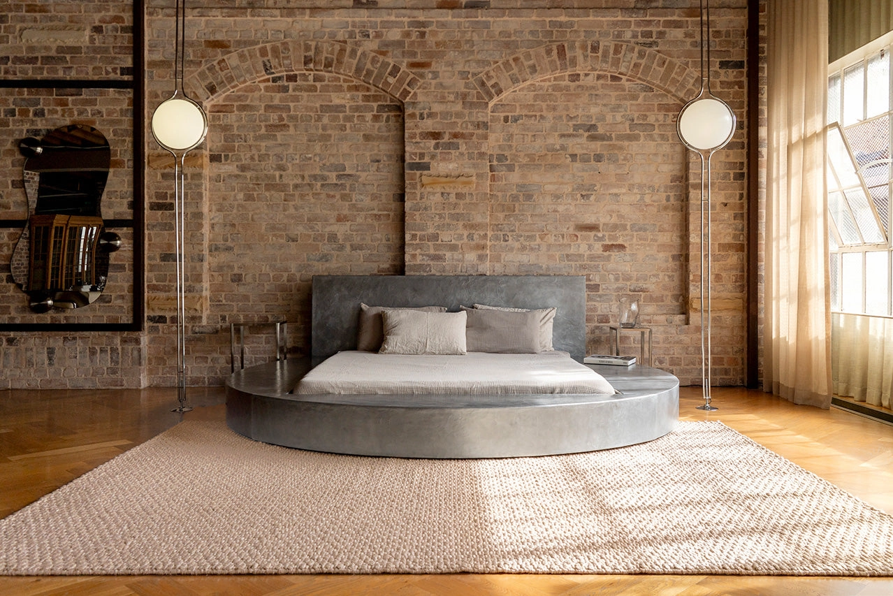 Zilya Beige Chunky Wool Rug