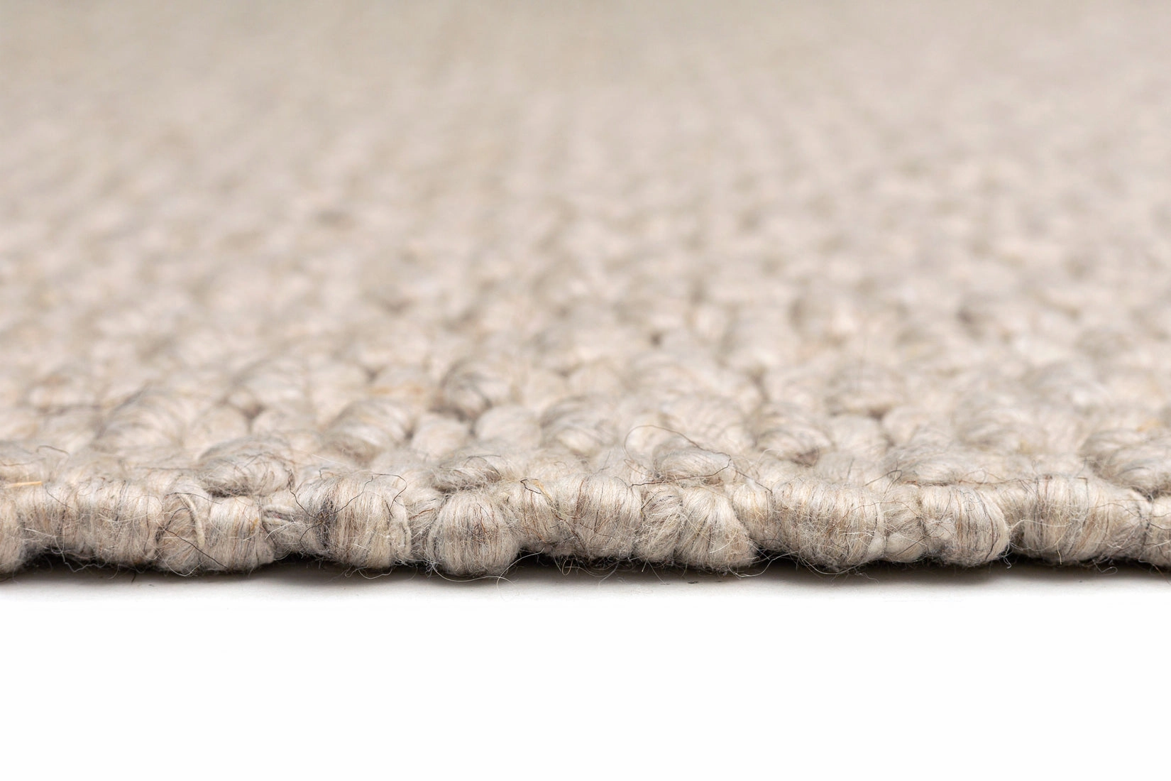 Zilya Beige Chunky Wool Rug