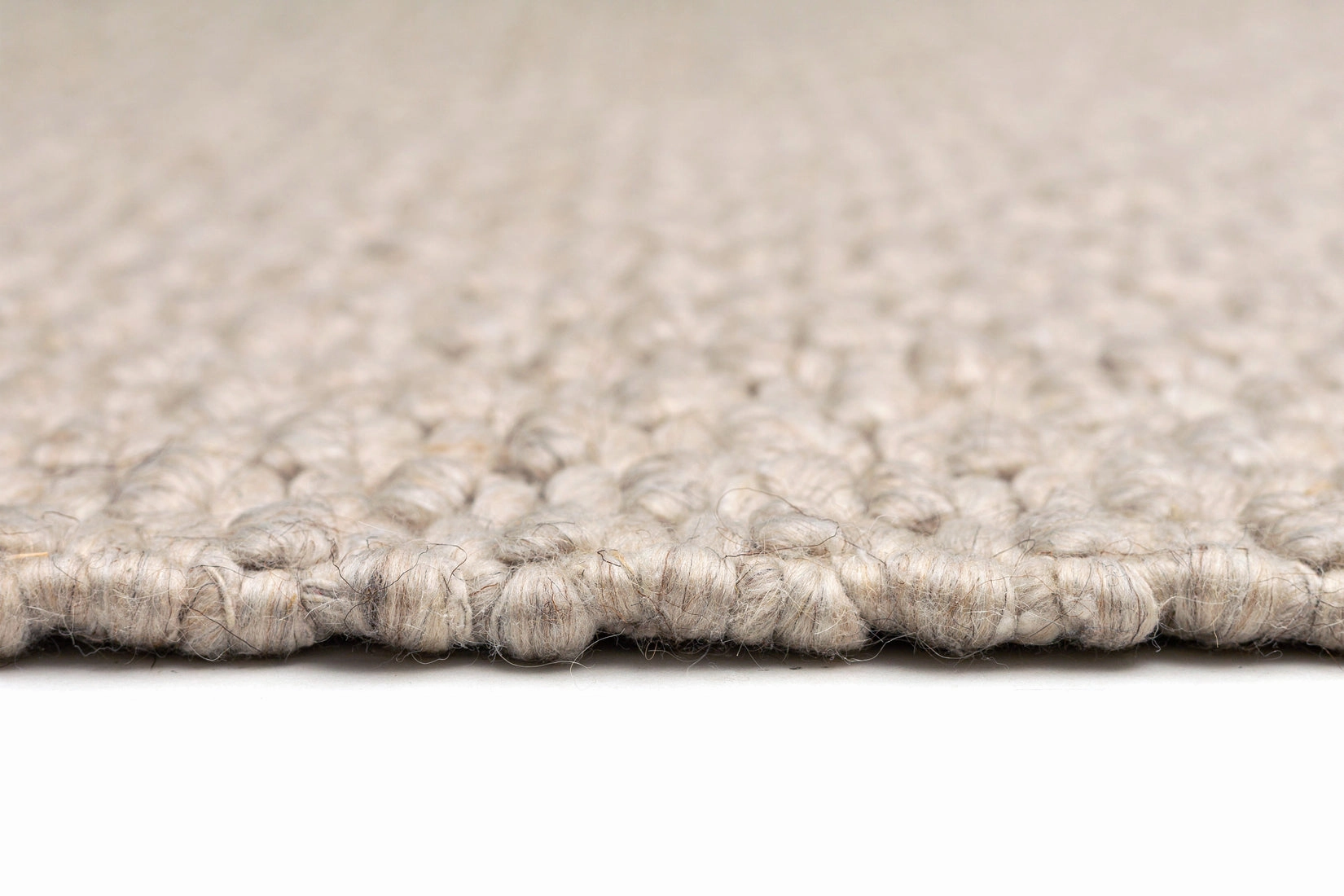 Zilya Beige Chunky Wool Rug