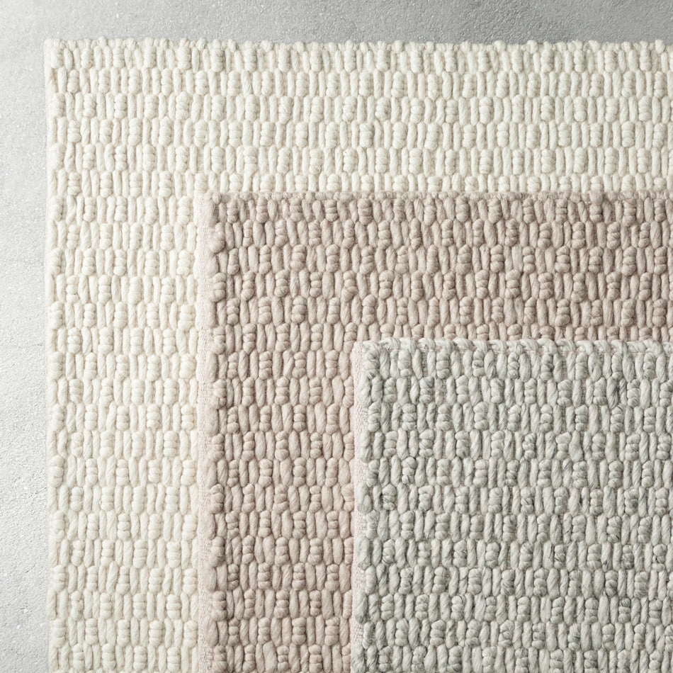 Zilya Beige Chunky Wool Rug