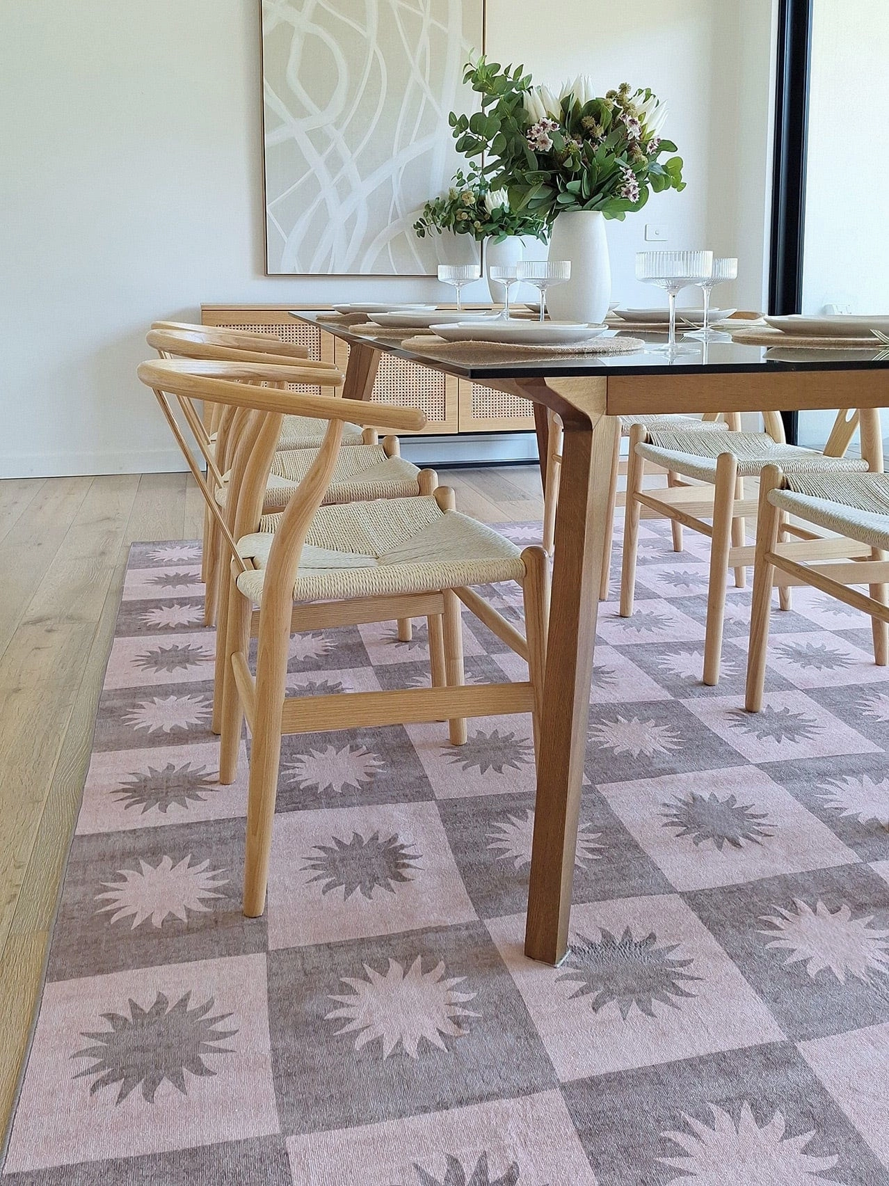 Zimra Light Pink Washable Rug