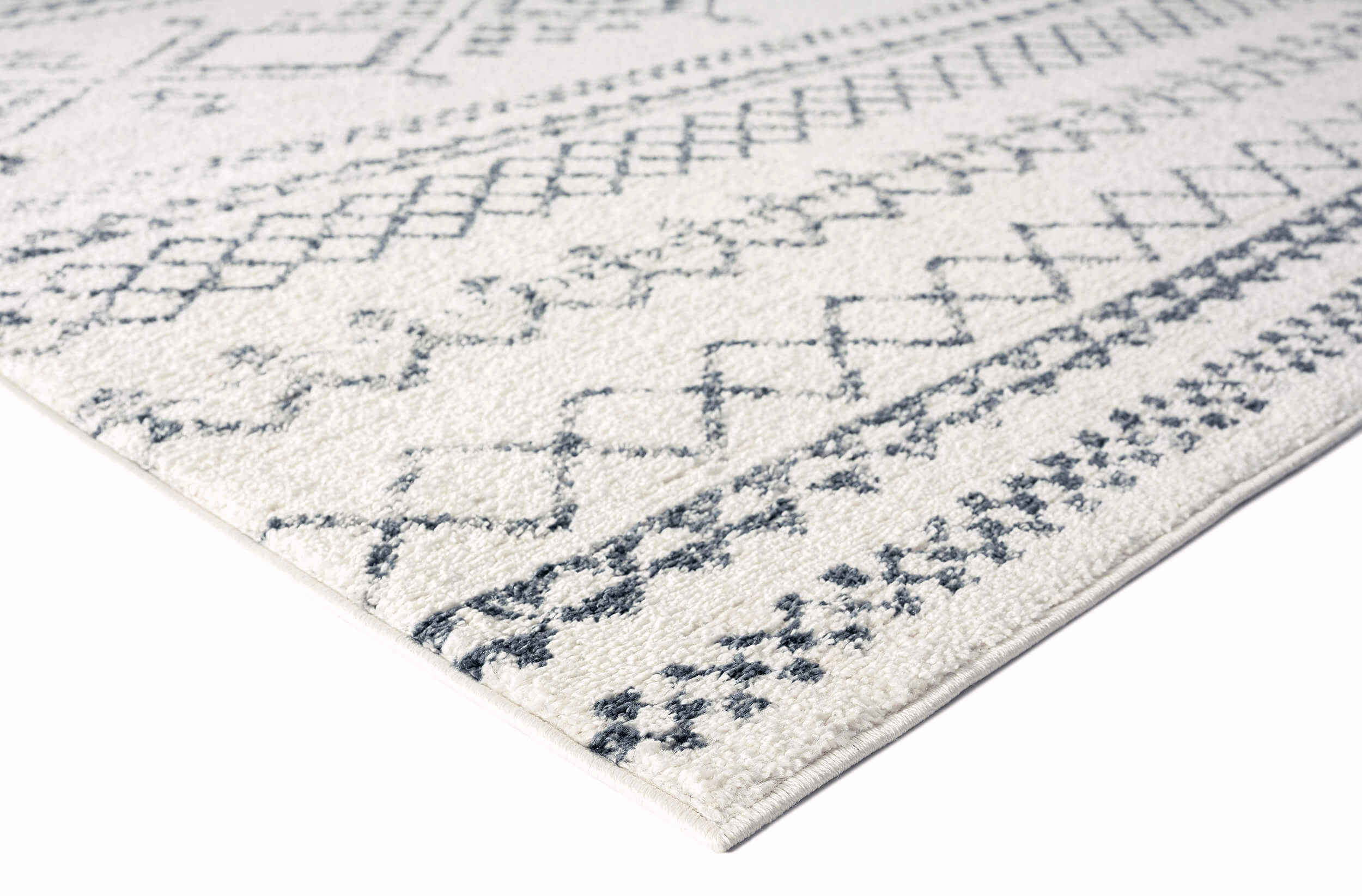 Zita Dark Grey and Ivory Diamond Tribal Rug *NO RETURNS UNLESS FAULTY