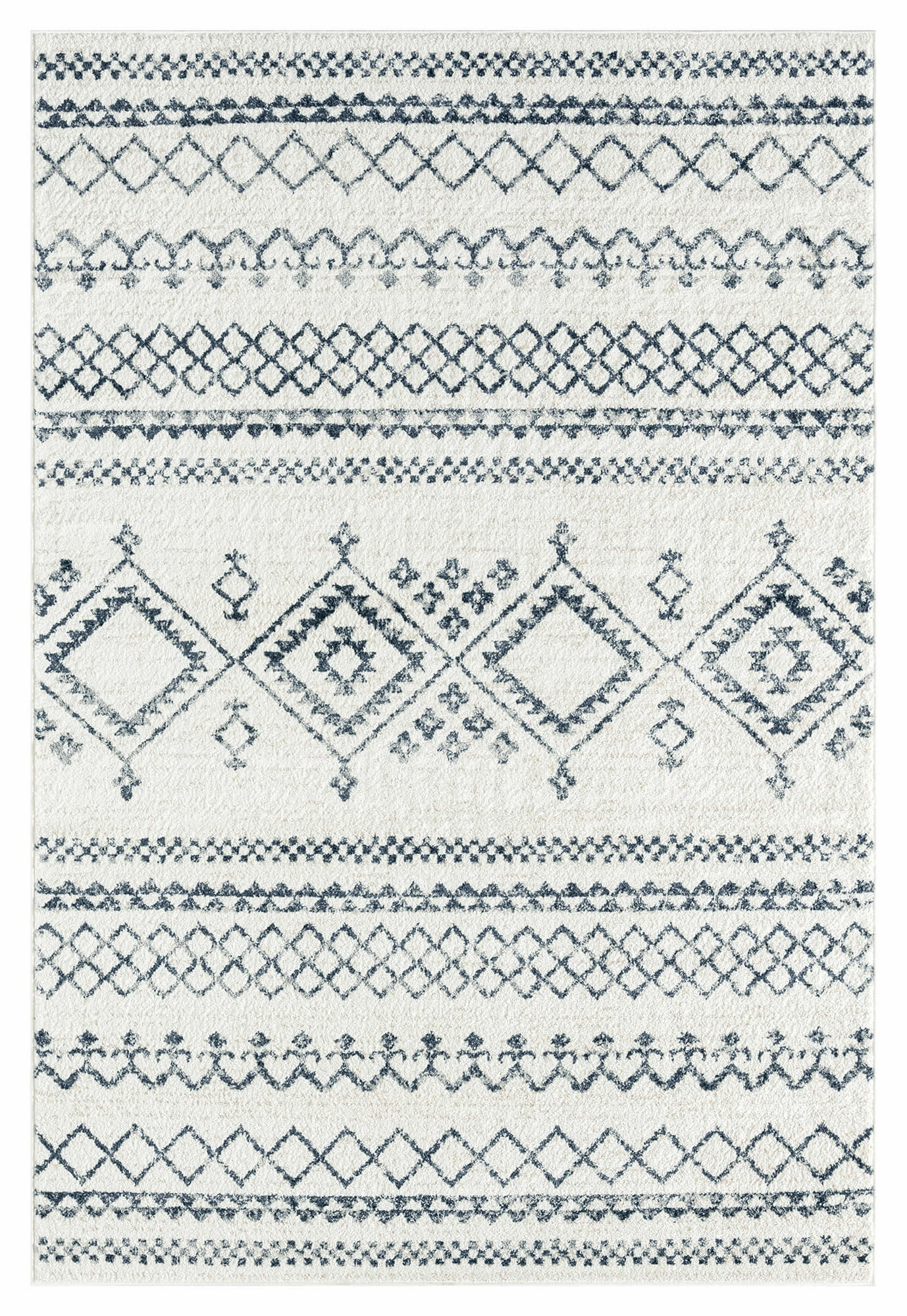 Zita Dark Grey and Ivory Diamond Tribal Rug *NO RETURNS UNLESS FAULTYmodern color block patchwork rug