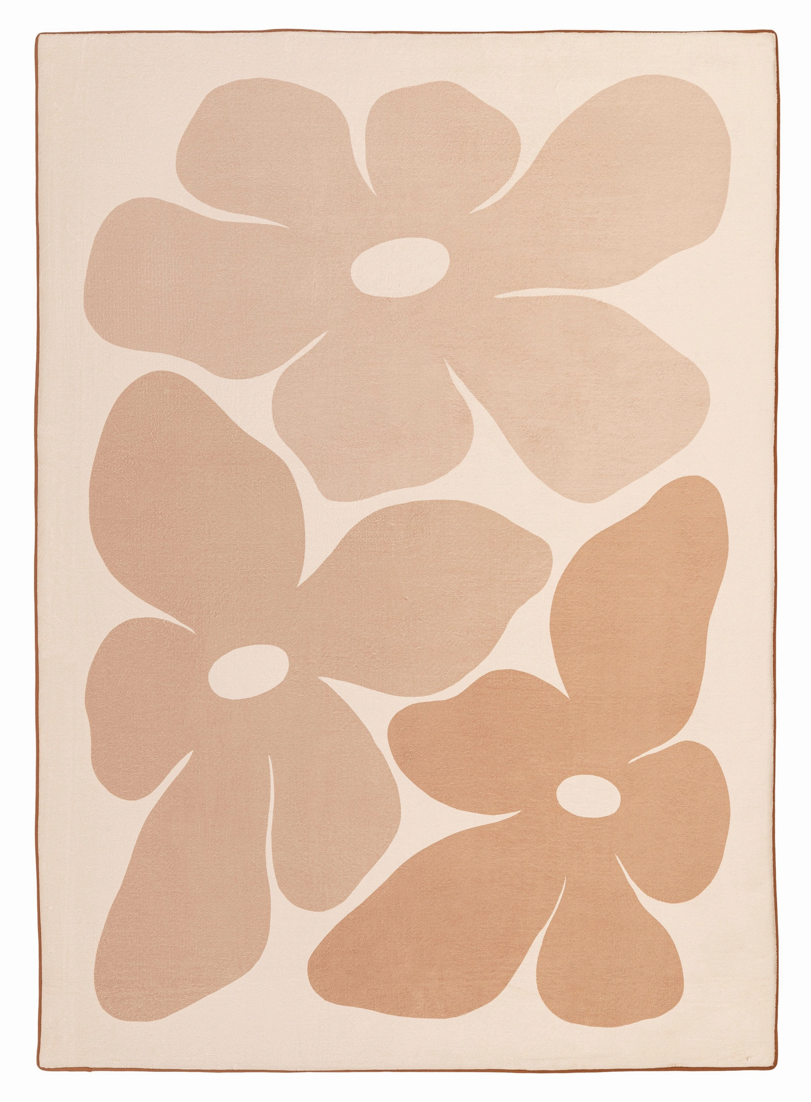 Zuli Peach Flowers Rollie Pollie Playmatmodern color block patchwork rug